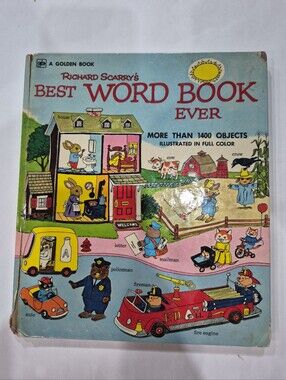 Vintage Golden Book Richard Scarry's Best Word Book Ever 1974 First Book Club